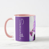 Mug Fleur d'Iris Violet Aquarelle Femme Irises  (Gauche)