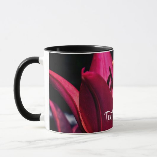 Mug Fleur diurne intense personnalisée (Gauche)