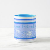 Mug fleur d'œillet bleu cher ami (Centre)