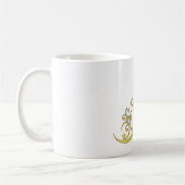 Mug Fleur d'or fausse de luxe abstrait (Gauche)