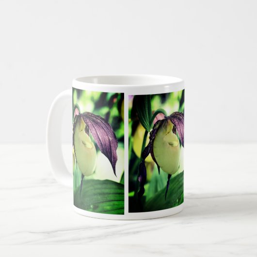 Mug Fleur d'orchidée blanche (Devant gauche)