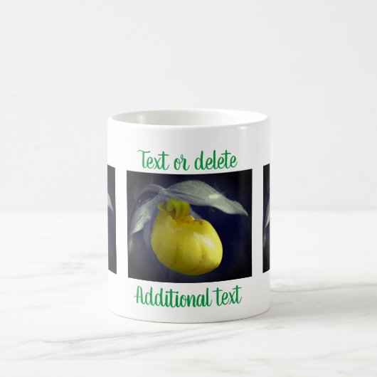 Mug Fleur d'orchidée Lady Slipper personnalisée (Centre)