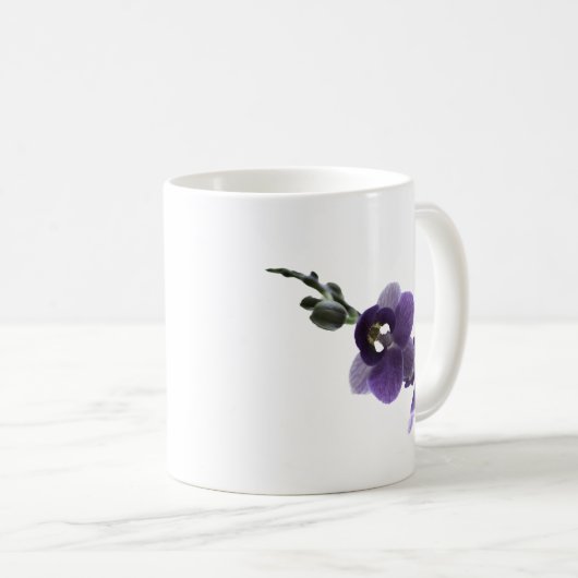 Mug Fleur d'orchidée violette, muqueuse (Devant droit)