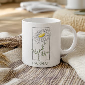 Mug Fleur du mois d'avril Marguerite jaune