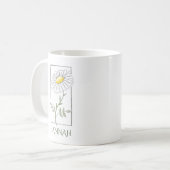 Mug Fleur du mois d'avril tournesol jaune (Devant gauche)