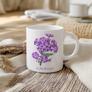 Mug Fleur du mois de février Violet pourpre