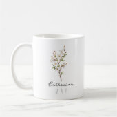 Mug Fleur du mois de mai avec nom – Aubépine (Gauche)