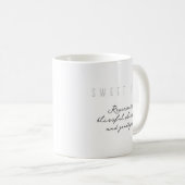 Mug Fleur du mois de naissance d'avril avec nom – Pois (Devant droit)