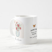 Mug fleur du mois de naissance de janvier (Devant gauche)