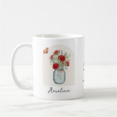 Mug fleur du mois de naissance de janvier (Gauche)