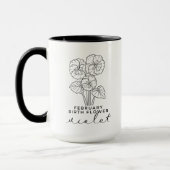 Mug Fleur du mois de naissance Février Anniversaire Ca (Gauche)