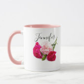 Mug Fleur du mois de naissance -Janvier personnalisé (Gauche)