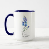 Mug Fleur du mois de naissance Juillet Larkspur (Gauche)