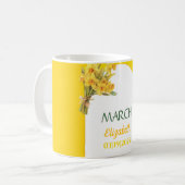 Mug Fleur du mois de naissance mars Daffodique personn (Devant gauche)