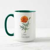 Mug Fleur du mois de naissance Octobre Marigold (Gauche)