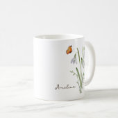 Mug Fleur du mois de naissance perce-neige (Devant droit)