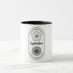 Mug Fleur du mois de naissance Septembre Aster Morning