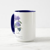 Mug Fleur du mois de naissance Violet févré (Devant gauche)