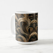Mug Fleur Élégante Botanique Dorée (Devant gauche)