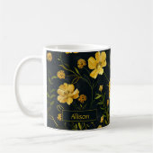 Mug Fleur élégante de renoncule jaune (Gauche)