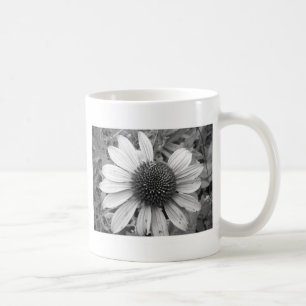 Mug Fleur en noir et blanc