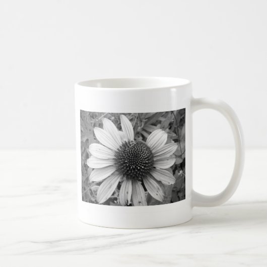 Mug Fleur en noir et blanc (Droite)