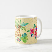 Mug Fleur et Confetti de singe mignonne (Devant droit)