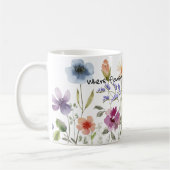 Mug Fleur fleur aquarelle cadeaux amant de café (Gauche)
