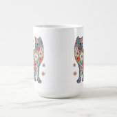 Mug Fleur Fleur Chat, Fleurs et Chat, Fleurs, Chat (Centre)