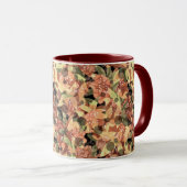 Mug Fleur floral beige jaune orangé fleurs fleur fleur (Devant droit)