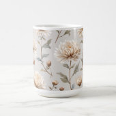 Mug Fleur floral crème marron cacao (Centre)