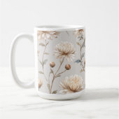 Mug Fleur floral crème marron cacao (Gauche)