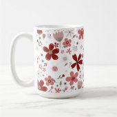 Mug Fleur florale motif rose rouge (Gauche)