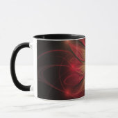 Mug Fleur fractale de fansy rouge (Gauche)