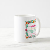 Mug Fleur Frame Grandma Grand-mère Définition (Devant droit)