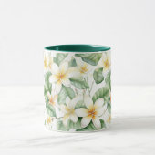 Mug Fleur Frangipani Blanc Tropical (Centre)