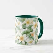 Mug Fleur Frangipani Blanc Tropical (Devant droit)
