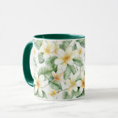 Mug Fleur Frangipani Blanc Tropical (Devant gauche)