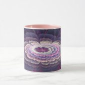 Mug Fleur frappante abstraite fractale couleur rose (Centre)