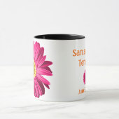 Mug Fleur fuchsia de marguerite personnalisable (Centre)