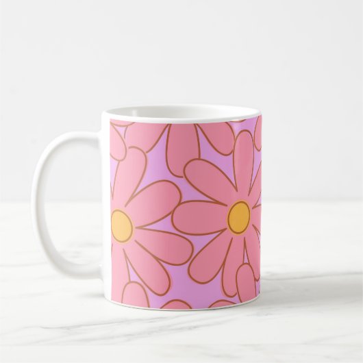 Mug Fleur Fun Fun Y2K rose rose Retro (Gauche)