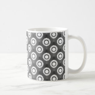 Mug Fleur Funky, Gris Métallique