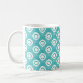 Mug Fleur Funky, Turquoise (Gauche)