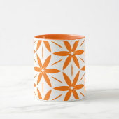 Mug Fleur géométrique orange moderne du milieu du sièc (Centre)