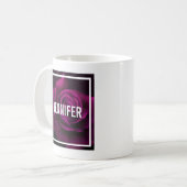 Mug Fleur gothique de rose violet-rouge (Devant gauche)