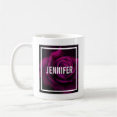 Mug Fleur gothique de rose violet-rouge (Gauche)