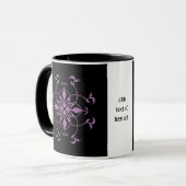 Mug Fleur gothique violet et noir (Devant gauche)