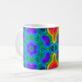 Mug Fleur hippie psychédélique arc-en-ciel (Devant gauche)