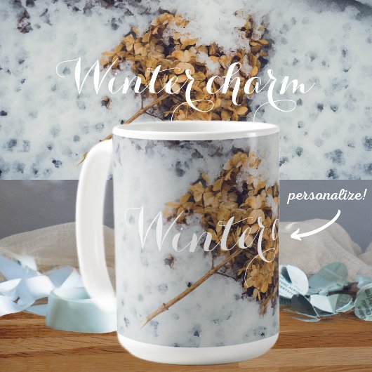 Mug Fleur Hortensia sur la neige