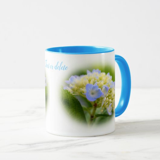 Mug Fleur Hydrangea douce personnalisée (Devant droit)